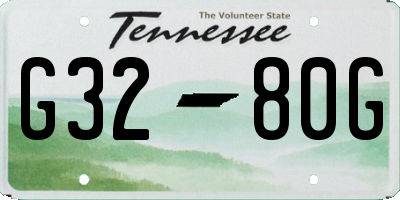 TN license plate G3280G