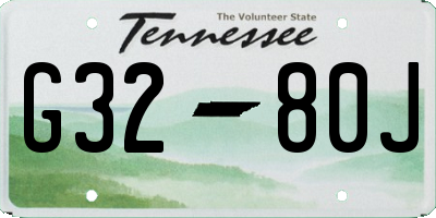 TN license plate G3280J