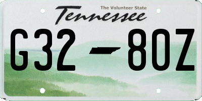 TN license plate G3280Z
