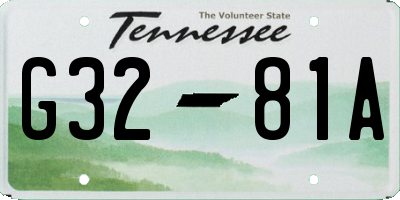 TN license plate G3281A