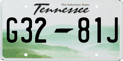 TN license plate G3281J