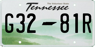 TN license plate G3281R