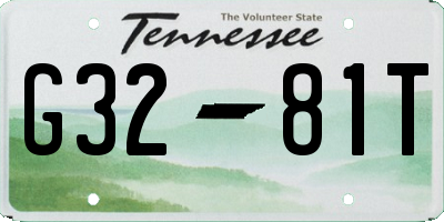 TN license plate G3281T
