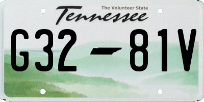TN license plate G3281V