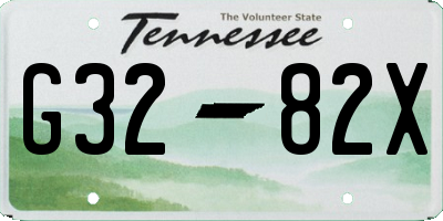 TN license plate G3282X