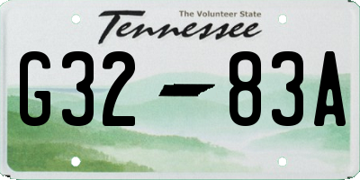 TN license plate G3283A