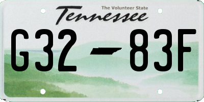 TN license plate G3283F