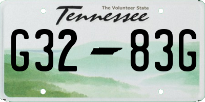 TN license plate G3283G