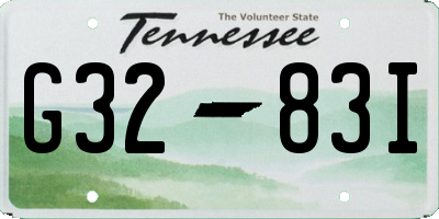 TN license plate G3283I