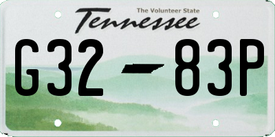 TN license plate G3283P