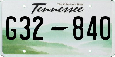 TN license plate G3284O