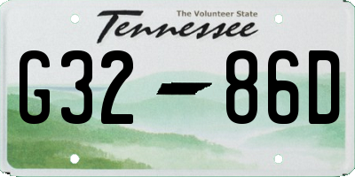 TN license plate G3286D