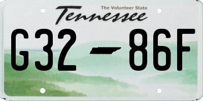 TN license plate G3286F