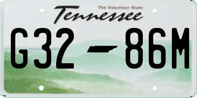 TN license plate G3286M
