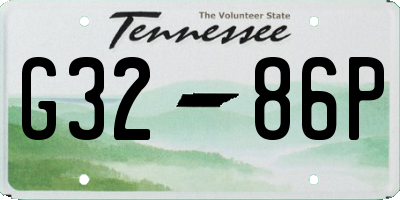 TN license plate G3286P