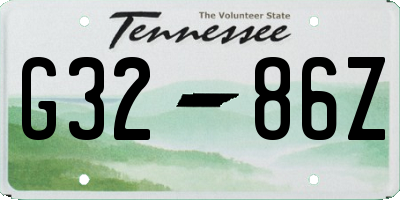 TN license plate G3286Z