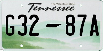 TN license plate G3287A