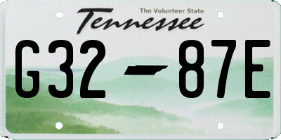 TN license plate G3287E