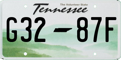 TN license plate G3287F