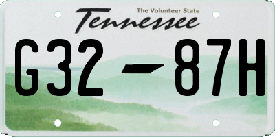 TN license plate G3287H