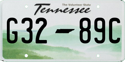 TN license plate G3289C