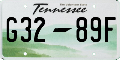 TN license plate G3289F
