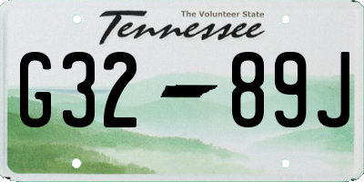 TN license plate G3289J