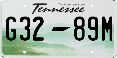 TN license plate G3289M