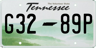 TN license plate G3289P