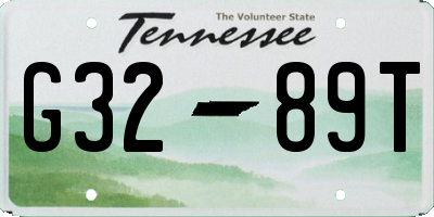 TN license plate G3289T