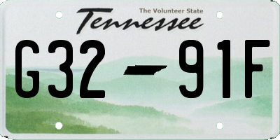 TN license plate G3291F