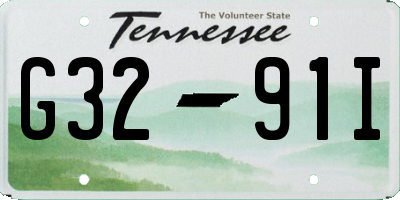 TN license plate G3291I