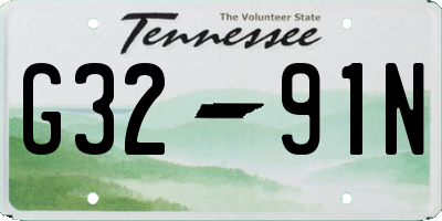 TN license plate G3291N
