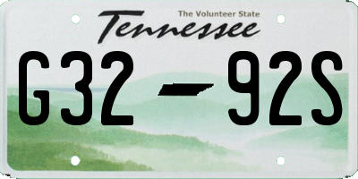 TN license plate G3292S