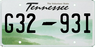 TN license plate G3293I