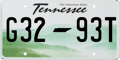 TN license plate G3293T