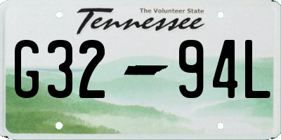 TN license plate G3294L
