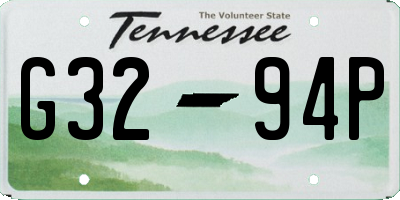 TN license plate G3294P