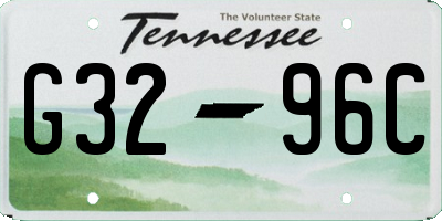 TN license plate G3296C