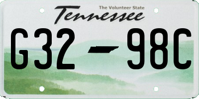 TN license plate G3298C