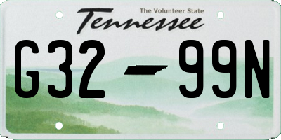 TN license plate G3299N