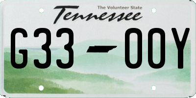 TN license plate G3300Y