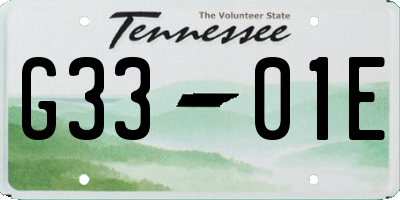 TN license plate G3301E