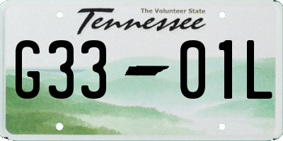 TN license plate G3301L