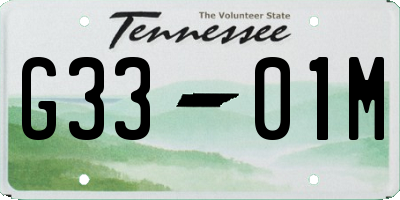 TN license plate G3301M