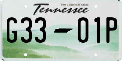 TN license plate G3301P