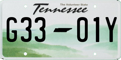 TN license plate G3301Y