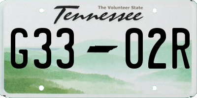 TN license plate G3302R