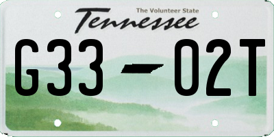 TN license plate G3302T