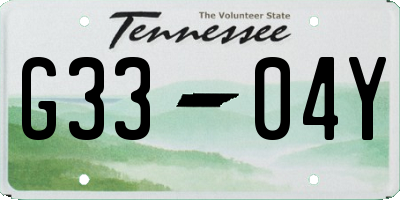 TN license plate G3304Y